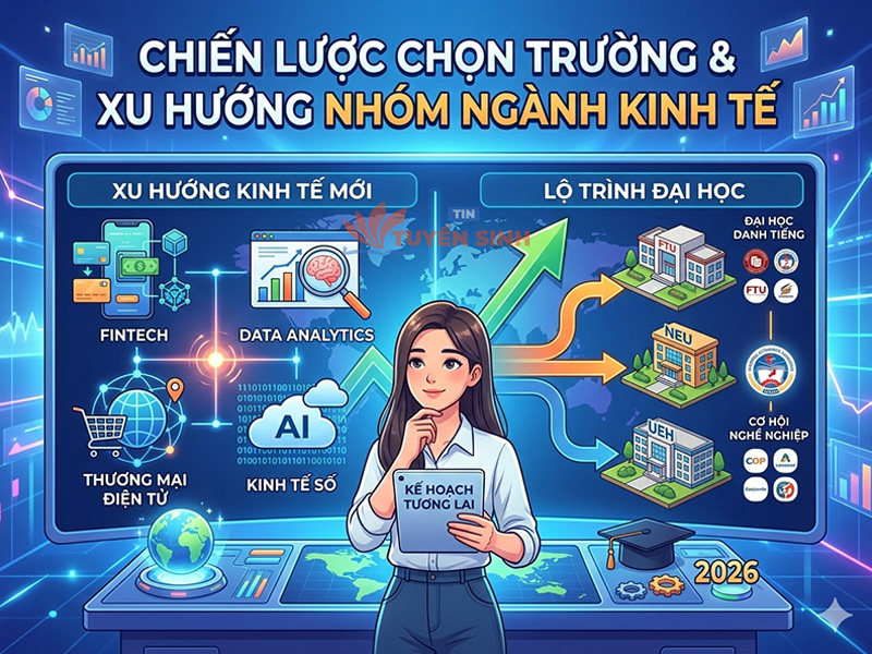 chiến lược chọn trường và xu hướng của nhóm ngành kinh tế